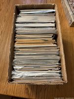 Top view of box filled with bagged and loose comic books