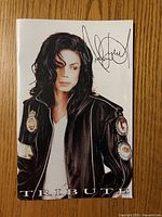 Front cover showing Michael Jackson portrait and Tribute title