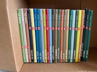 Full row of 25 LIFE Nature Library volumes inside box