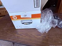 Exterior of HP Deskjet printer box showing model information