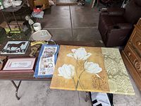 Overview of all wall art pieces on table