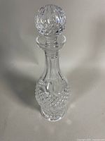 Full view of Waterford crystal decanter with stopper