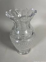Full view of Waterford crystal vase front