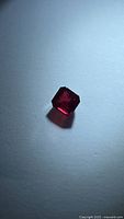 Ruby overall view showing octagonal shape and color