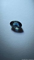 Loose oval blue sapphire front view