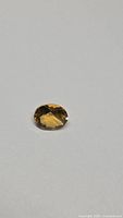 Front view of oval cut golden citrine