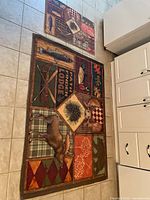 Both rugs shown together on tiled floor