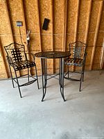 full view of table and both stools