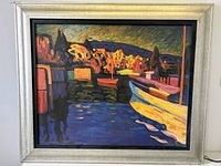 Front view of framed Kandinsky textured print