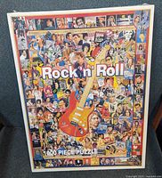 Front view of sealed Rock 'n' Roll 1000-piece White Mountain puzzle box