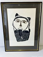 Full view of framed print showing artwork, mat and frame