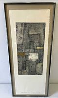 Full view of framed monoprint