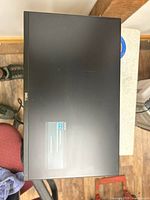 Front view showing intact screen and on-screen message