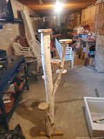 Full view of cat tree showing height, multiple perches, trunk and base