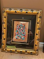 Front view of framed Krasnyansky print showing artwork, mat and ornate frame