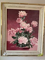 Full view of framed painting showing subject and frame