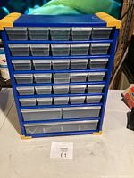 Front view showing all drawers