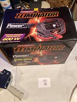 Retail box front showing MotoMaster Eliminator PowerBox 600W details