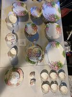 All pieces laid out showing quantity and pattern