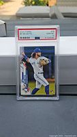 Front view of slabbed 2020 Topps Bo Bichette #78 PSA Gem Mint 10 baseball card
