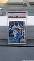 Front view of graded Gavin Lux 2020 Topps card in PSA slab