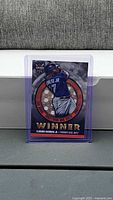 Front view of Vladimir Guerrero Jr 2022 Topps Home Run Challenge Winner card in protective sleeve
