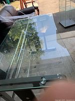 Top view showing tempered glass surface and frame