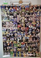 Entire uncut sheet showing card fronts