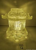 Lamp illuminated to show glow and structure