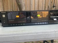 Front view overall of Technics RS-TR333 double cassette deck