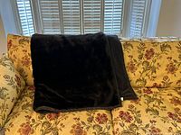 Throw blanket folded on sofa showing overall appearance