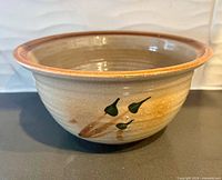 large ceramic serving bowl front view