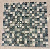 Single 12"×12" mosaic tile sheet front view