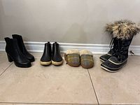 Group shot showing all four pairs of footwear lined up