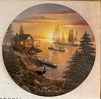 Front view of decorative plate showing artwork