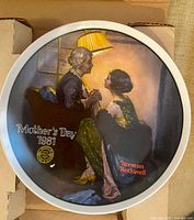 Front of Knowles Norman Rockwell 1981 collector plate showing artwork and text