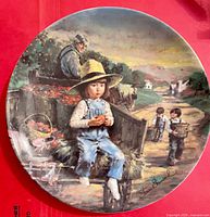 Front view of Stewart Sherwood Pick of the Crop collector plate