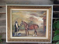 Front view of framed painting