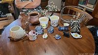Full table view of all ceramic and decor items