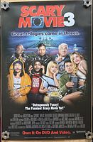Full view of Scary Movie 3 poster showing artwork, text and dimensions reference