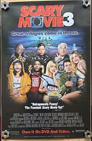 Full view of Scary Movie 3 poster showing artwork and measurements reference