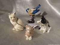 Group shot of all four enamel hinged trinket boxes