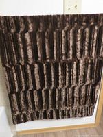 Front view showing ribbed faux fur texture