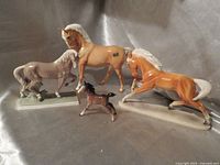 Group shot of all four Beswick horse figurines