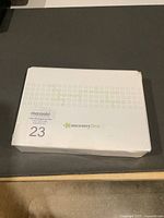 Front view of sealed AncestryDNA kit box