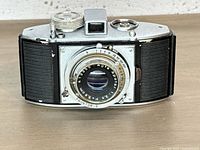 Front view of camera showing Agfa Apotar 75mm f/3.5 lens and Prontor-S shutter