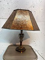 Lamp front view showing full piece and shade