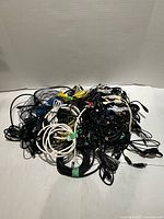 Pile of assorted cables