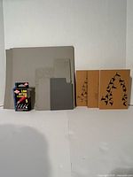 Grey and tan linoleum blocks of multiple sizes plus sealed Essdee Lino Cutter set