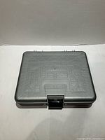 Closed grey Meccano organiser case front view